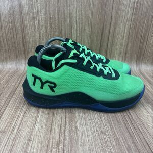 TYR CXT-2 Elite Carbon Men’s Size 8.5 Lime Green with Blue Sole Sneakers